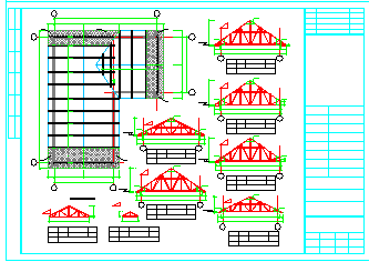 某两层薄壁轻钢别墅全套结构cad设计图