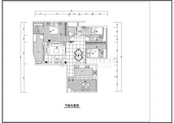 【苏州】某多层住宅全套室内装修设计cad图(含电路控制图，平面布置图)-图一