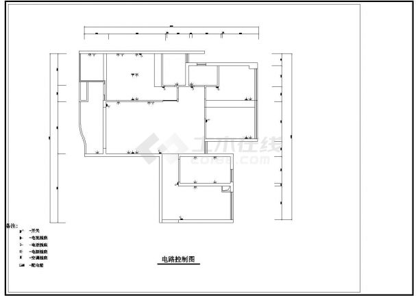 【苏州】某多层住宅全套室内装修设计cad图(含电路控制图，平面布置图)-图二