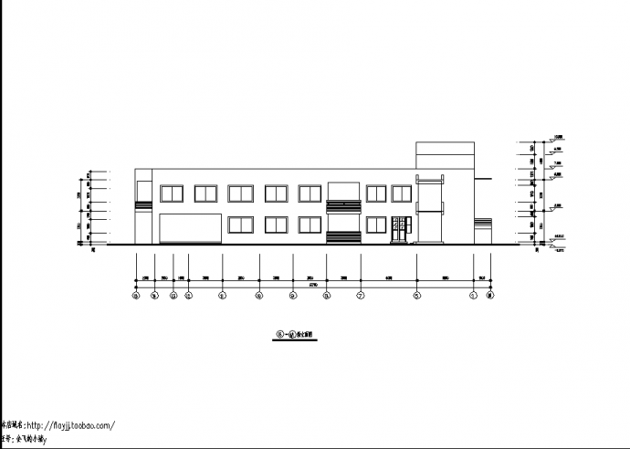 2层某市人民医院门诊楼建筑设计施工cad图纸_图1