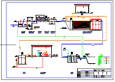 四川某县城市污水处理cad设计工程图纸-图二