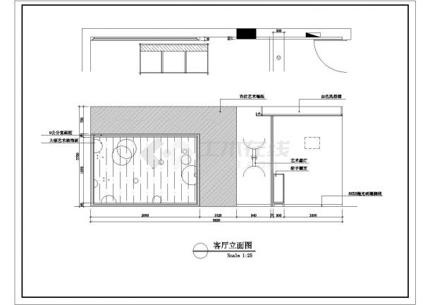 丰泽花园吕氏家居住宅楼全套装修施工设计cad图(含顶面布置图)-图二