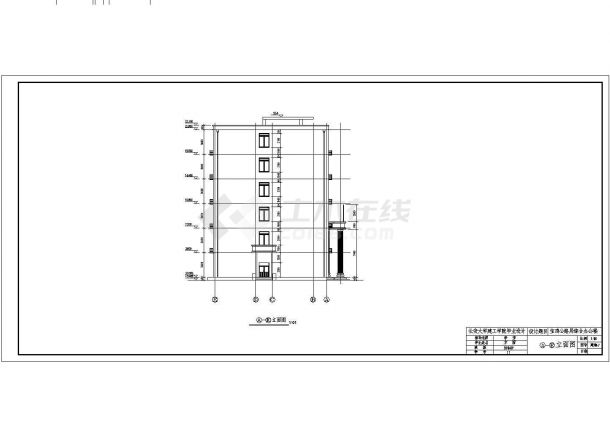 土木工程毕业设计_某建筑面积5040㎡六层混凝土结构综合楼毕业设计cad全套建筑施工图（含设计说明，含结构设计，含计算书）-图二