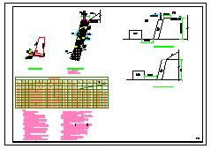 仰斜式路肩挡土墙cad大样设计图纸-图一