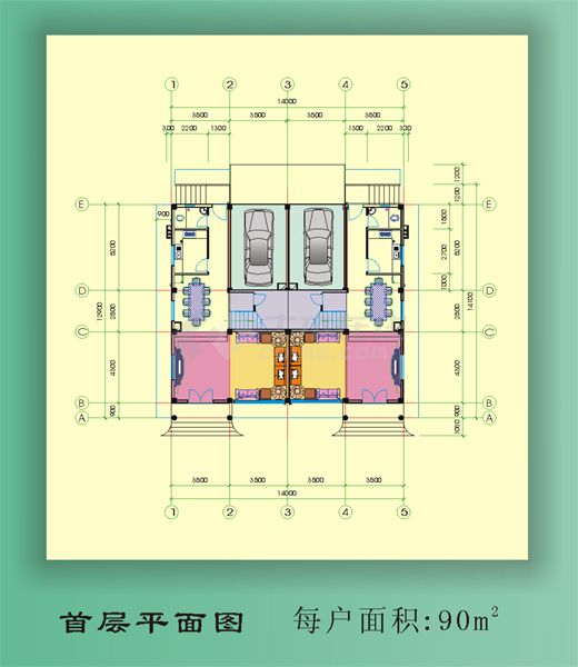 上海长宁区某240平米3层私人别墅建筑设计CAD施工图-图二