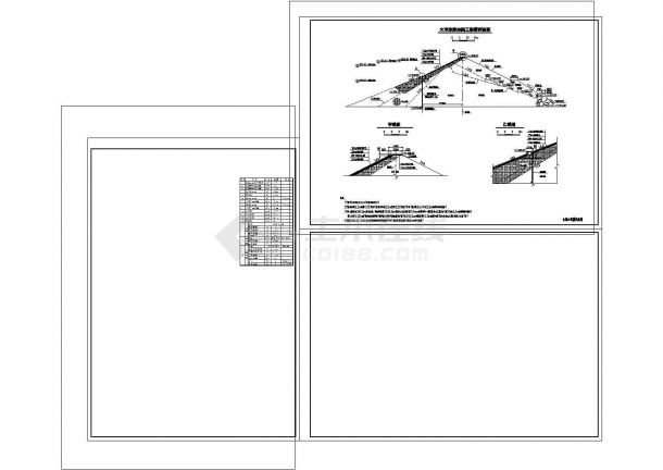 水库除险加固施工图设计(大坝、输水涵管)非常标准cad图纸设计-图二