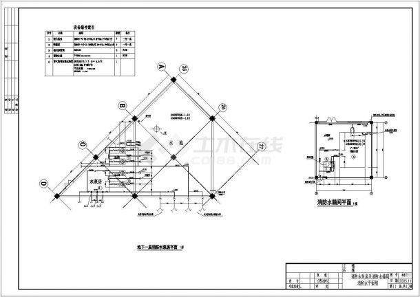 【黄山】某五层综合楼装修改造工程消防系统设计cad图-图二