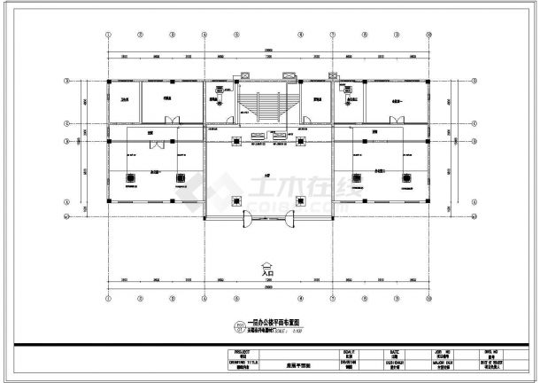 办公楼设计_办公楼空调平面cad设计布置图纸-图二