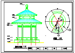 亭子施工建筑设计cad详图-图一