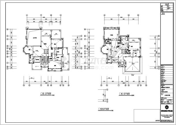 某住宅区三层别墅建筑电气设计CAD图-图二