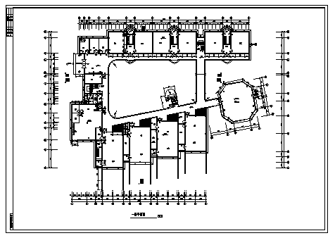 某二层欧美风格幼儿园教学楼建筑设计cad图，共十张-图一