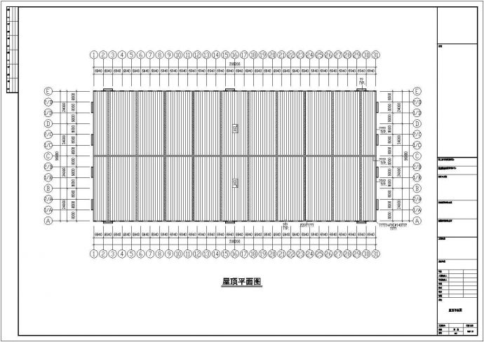 某石材公司单层钢结构厂房设计cad结构施工图（标注详细）_图1