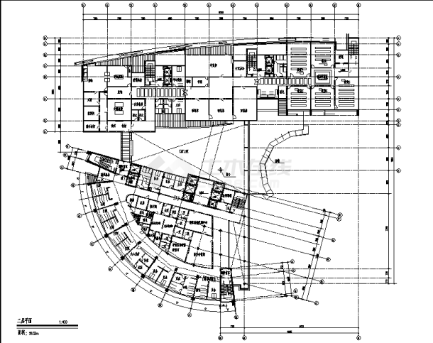 18层34825平米妇产科医院改扩建一期工程建筑设计施工cad图纸-图一