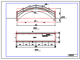某园林拱桥施工设计cad大样详图-图二