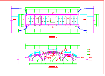 某园林古桥建筑cad设计施工图（全）-图二