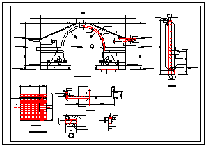 全套古典拱桥的结构设计cad施工图纸_图1
