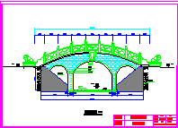 某园林水渠与步行桥cad设计施工图_图1