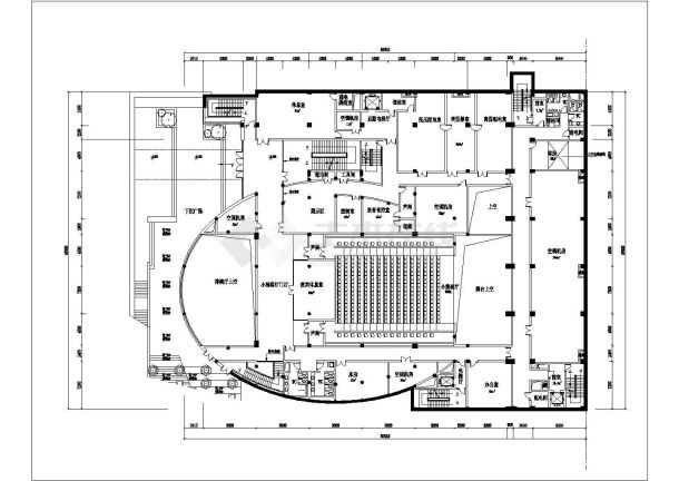 北京某音乐学院7层框架结构综合教学楼建筑设计CAD图纸（含地下2层）-图一