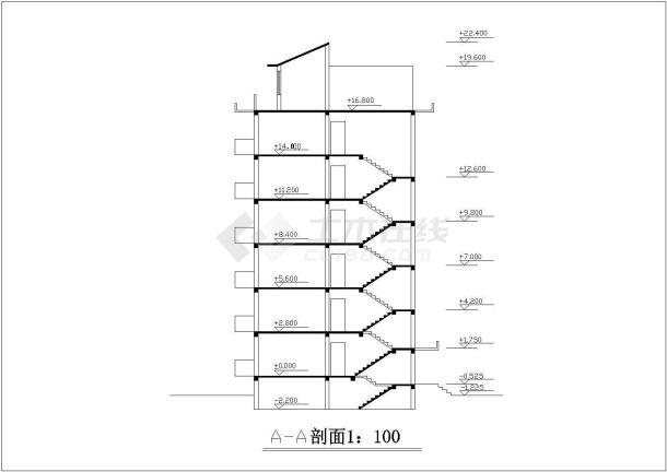安徽省合肥市装修设计某六层住宅楼全套设计施工图纸-图一