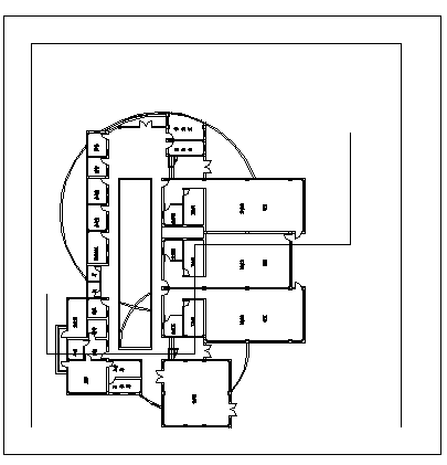 某二层实验幼儿园教学楼建筑施工cad图，共六张-图二