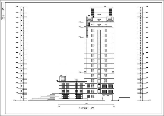 北京某大学2.2万平米17层框架结构教学实训综合楼建筑设计CAD图纸_图1
