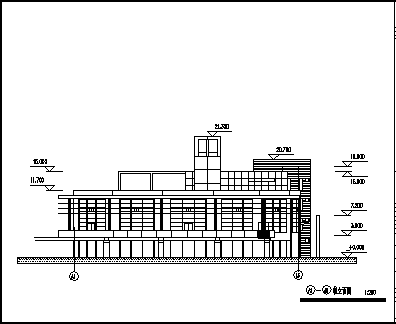 某县小区四层幼儿园教学楼建筑设计cad图(含总平面图，共十一张)-图二