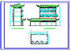 [天山]某茶城大楼外立面装饰设计cad施工图-图二