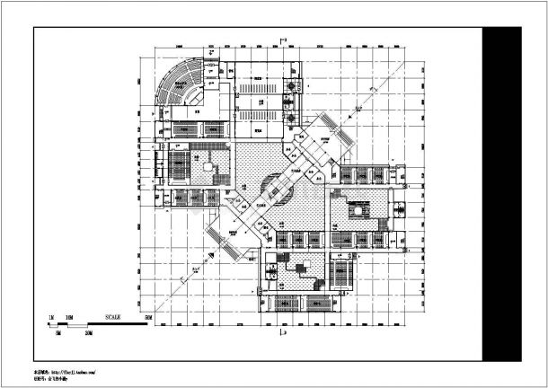 长沙市某专科学校6层框架结构教学综合楼全套建筑设计CAD图纸-图二