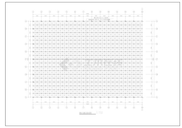 60米跨度平板网架结构施工图-图二