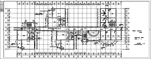 办公楼设计_3层经典幼儿园办公楼建筑设计施工cad图纸-图二