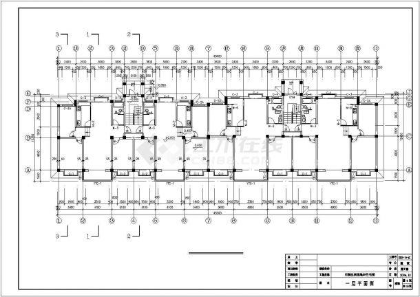 某地区框架住宅楼建筑CAD施工图-图二