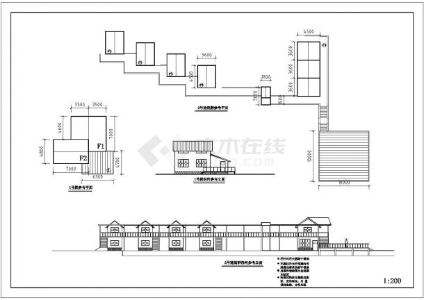 【老河口】某郊区生态园全套建筑设计cad图纸-图二