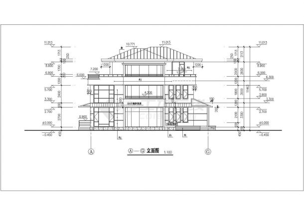 【太仓】某新型小区经典别墅样板全套建筑施工设计cad图纸-图二