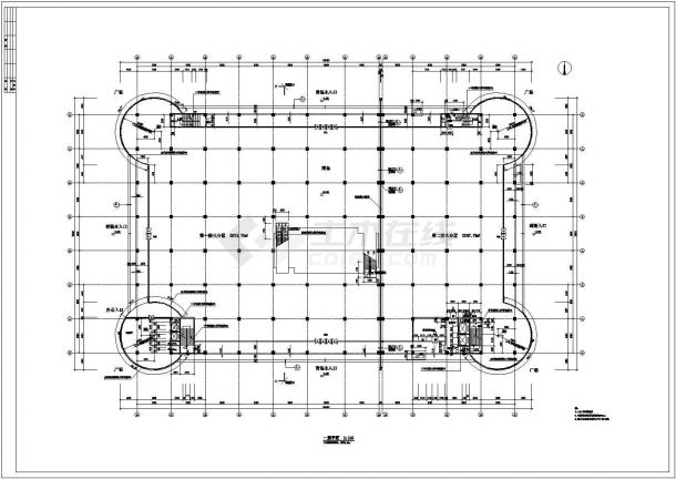 安徽省天长市装修某某大型商业建筑CAD结构施工图纸-图一