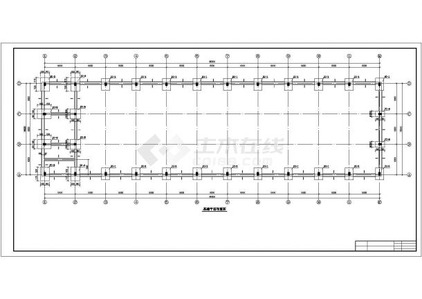 某地区18m跨带吊车厂房钢结构图纸结构施工全图-图二