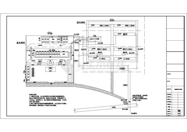 某施工现场生活区临建CAD设计建筑构造平面布置图-图一