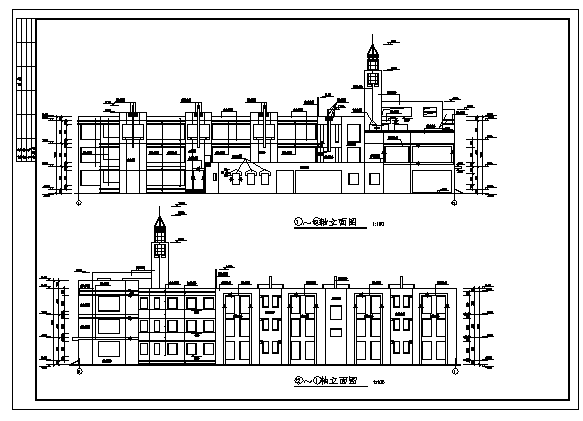 某三层小区G栋幼儿园教学楼建筑施工cad图，共八张_图1