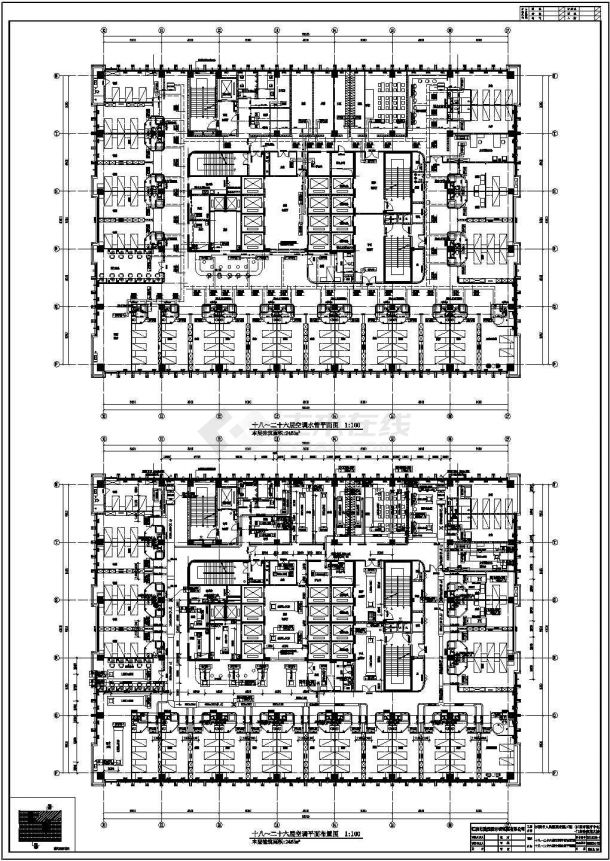 江苏26层中心医院暖通设计施工图（门诊、办公、食宿、地下室）cad图纸-图二