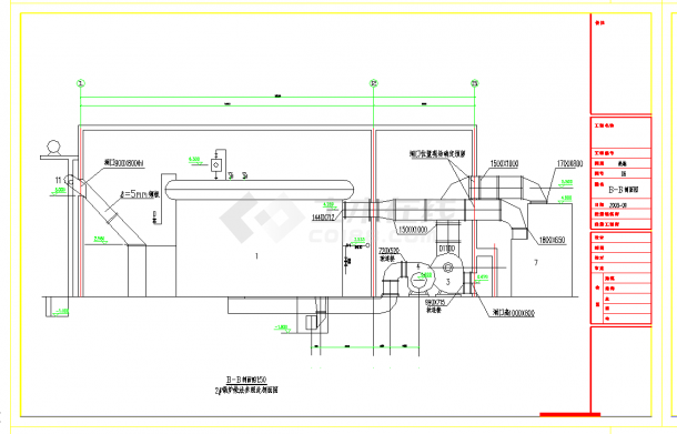 某地集中供热热水锅炉设计CAD图纸-图二