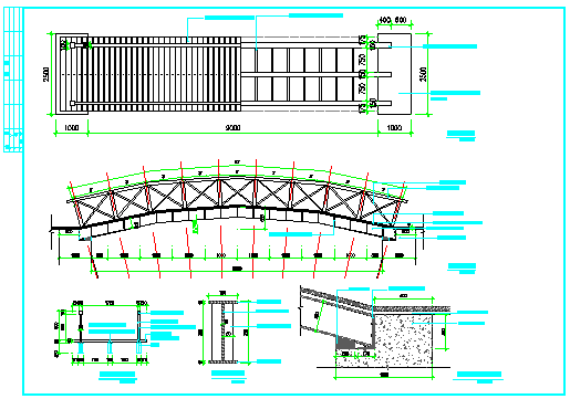 某枫桥详细CAD设计完整构造图纸