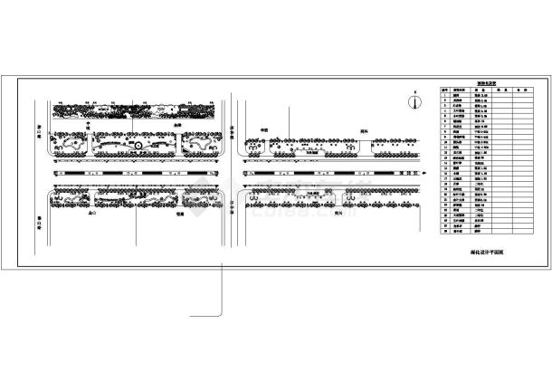 某道路绿化设计CAD详细大样施工平面图-图二