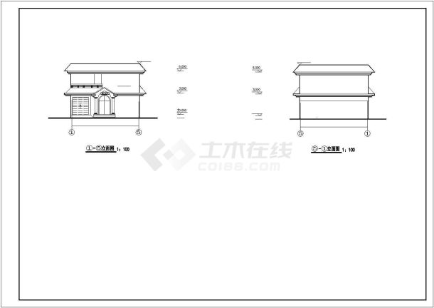 某回族民居CAD详细建筑设计施工图纸-图一