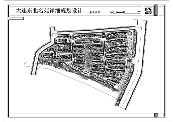 某长江别苑多层小区CAD详细平面施工设计图_图1