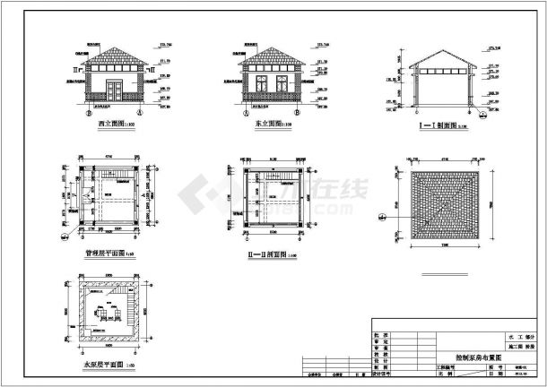 [安徽]某26米橡胶坝工程设计cad完整施工图（含建筑设计说明）-图二