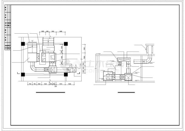 福建某地下商场空调cad设计图纸-图二