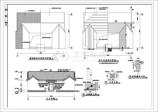 某准提庵建筑CAD设计全套构造完整施工图-图二