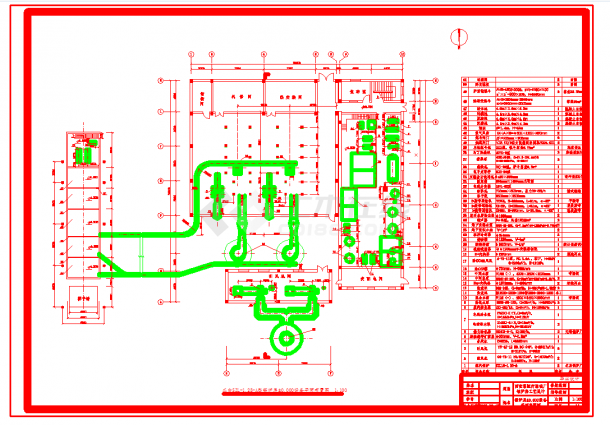 某地西安某医疗器械厂锅炉房工艺设计CAD图纸-图二