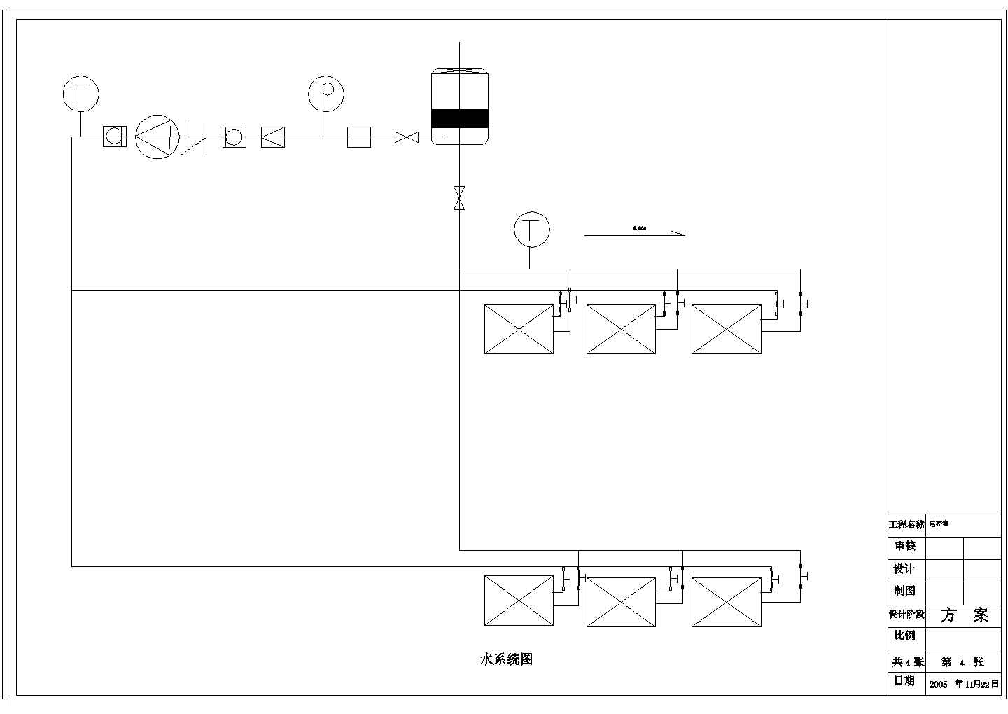 办公楼设计_工厂办公楼空调整套cad平面设计施工图纸