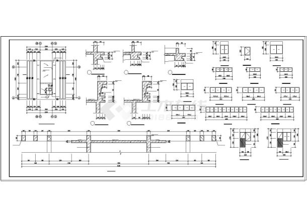 上千人工业区宿舍楼建筑cad施工图-图二