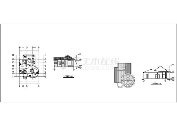 某度假村别墅设计CAD详细大样建筑完整方案-图二